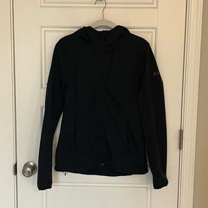 Under Armour Black Hooded Zip Up Jacket | S